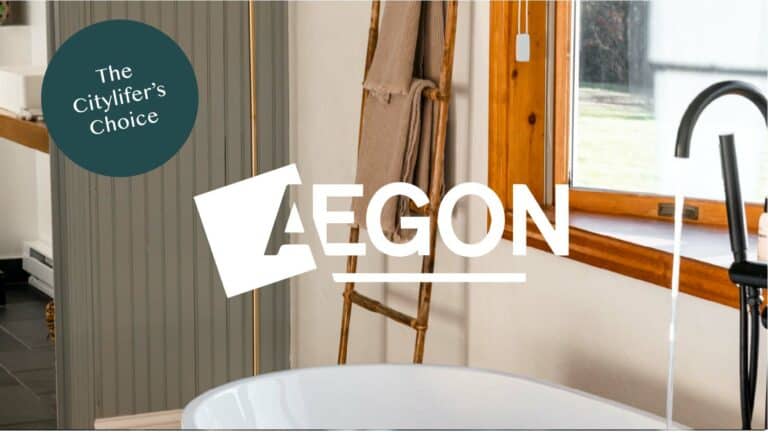Aegon logo with bathroom