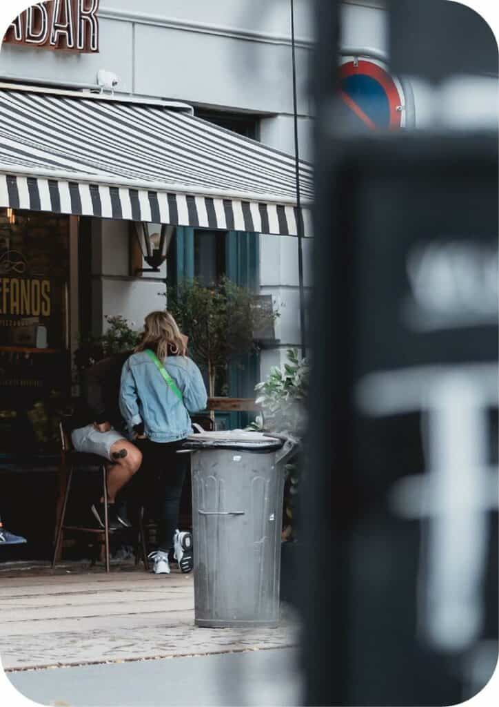 A bin on the street