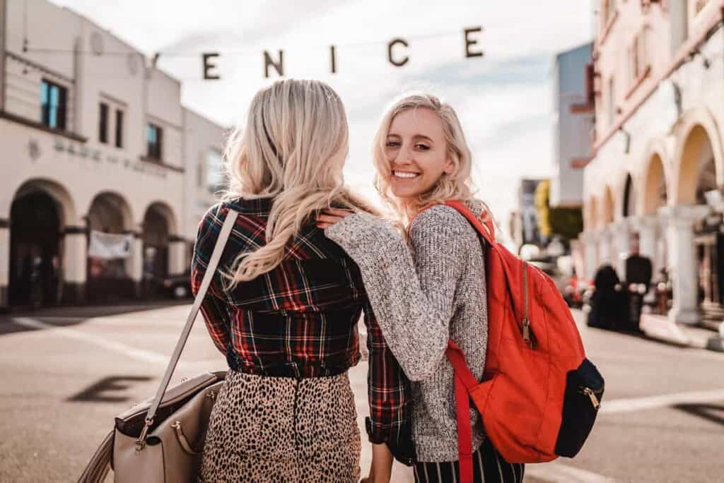 two girls at the Venice beach