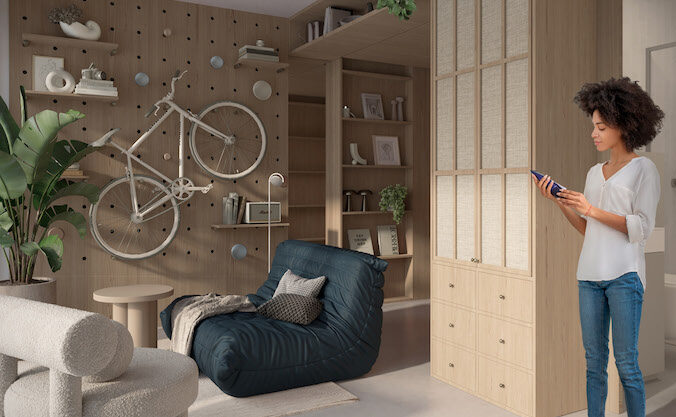 Cutwork and the Citylifer Nomad apartment pegboard with customisable design.