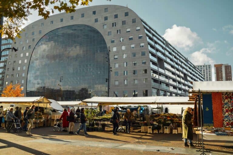 Markthal in Rotterdam City Center During the Market