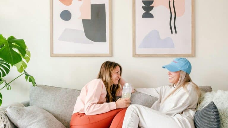 Girls on the sofa chilling